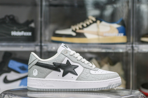 A Bathing Ape Bape Sta Low  Grey Black