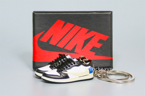 Mini Sneaker Fragment x Air Jordan 1 Low Black Laces 3D keychain