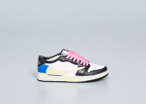 Mini Sneaker Fragment x Air Jordan 1 Low Pink Laces 3D keychain