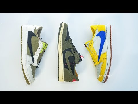 Travis Scott x Air Jordan 1 Low Golf Neutral Olive GS（A1）