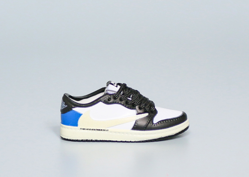 Mini Sneaker Fragment x Air Jordan 1 Low Black Laces 3D keychain