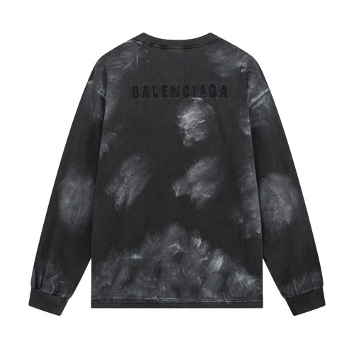 Balanciag@ Graffiti distressed long-sleeve shirt. 2025