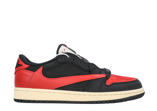 Travis Scott x Air Jordan 1 Low OG Black Red Custom