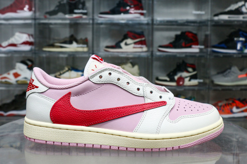 Travis Scott x Air Jordan 1 Low OG  Shy Pink Red  2025