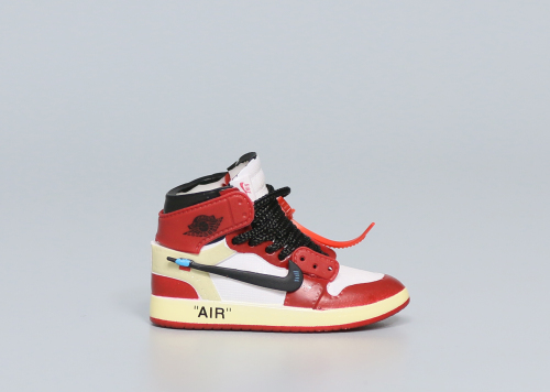 Mini SneakerOff White X Air Jordan 1 Chicago 3D keychain