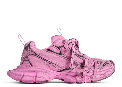 B@lenciag* 3XL Ski Sneaker Pink Canvas