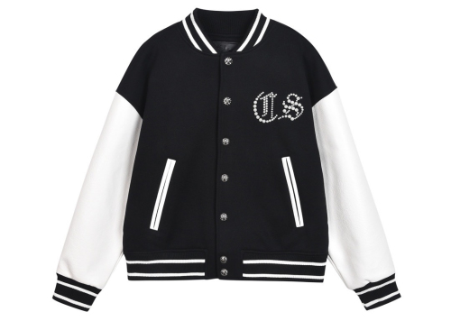 Chrome Hearts Sanskrit Cross Wool Varsity Jacket