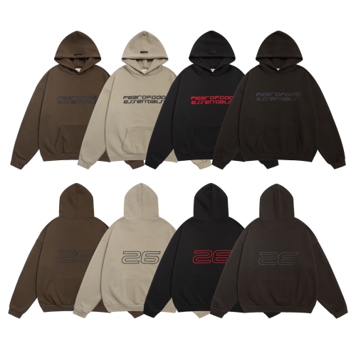 Fear Of God Fear of God Essentials Embossed Front Logo Fleece-Lined Hoodie FW26