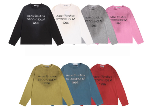 Acne Studios Vintage 1996 Tie-Dye Washed Lightweight Long-Sleeve Shirts