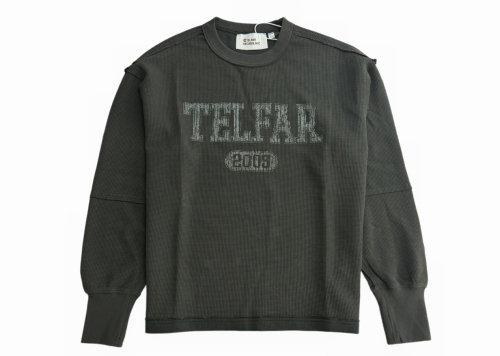 Telfar Distressed Waffle Knit Long-Sleeve