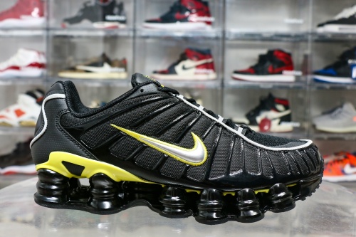 Nike Shox TL Black Dynamic Yellow Metallic Silver