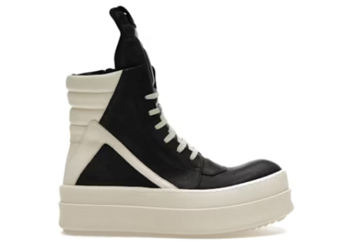 R!ck Owens Mega Bumper Geobasket Black Milk